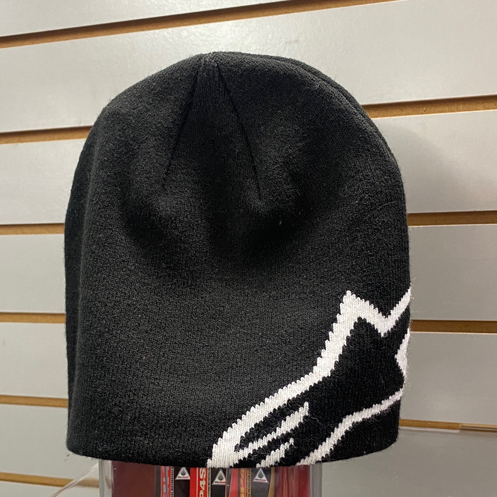 Alpinestars Black Beanie With White Logo